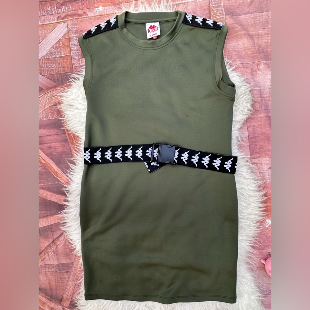 Kappa  Green Sleeveless Dress with Belt - Picture 3 of 7